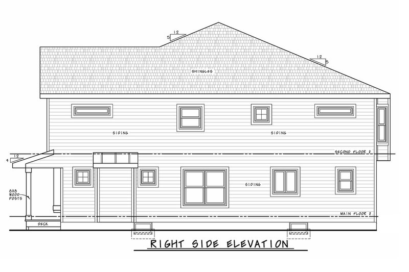 House Blueprint - Exterior - Other Elevation 1 for Traditional House Plan #20-2465 - 4 bed, 4.5 bath