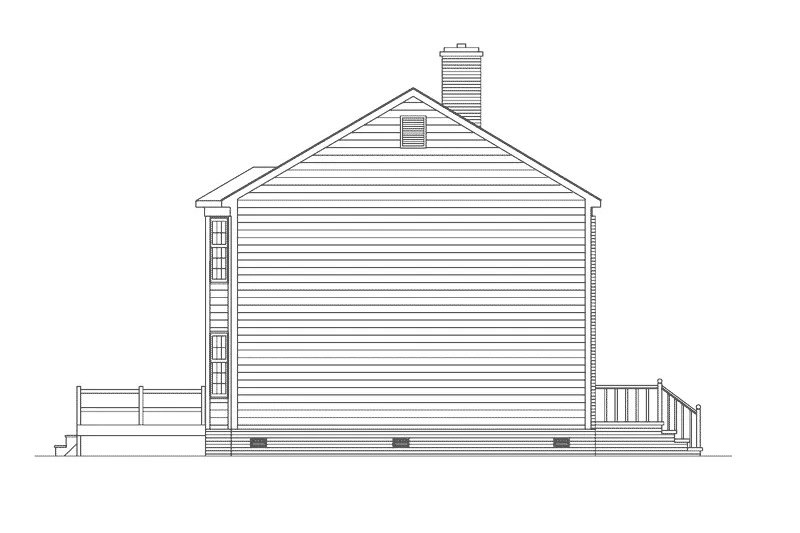 House Blueprint - Exterior - Other Elevation 1 for Colonial House Plan #57-704 - 3 bed, 2.5 bath