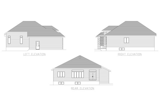 Exterior - Other Elevation for Craftsman House Plan #138-372 - 2 bed, 1 bath