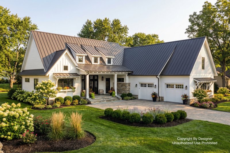 Dream House Plan - Farmhouse Exterior - Front Elevation Plan #51-1138