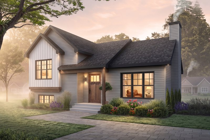 Home Plan - Exterior - Front Elevation 3 House Plan #23-138 - 2 bed, 1 bath