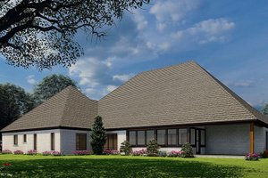 Exterior - Rear Elevation for Craftsman House Plan #923-215 - 4 bed, 3.5 bath