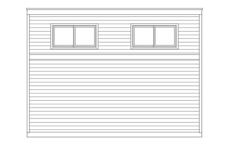 Architectural House Design - Exterior - Rear Elevation for Contemporary House Plan #932-290, 0.5 bath