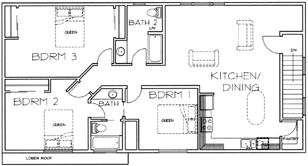 House Design - Traditional Floor Plan - Upper Floor Plan #117-478