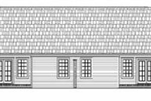 Exterior - Rear Elevation for Ranch House Plan #21-138 - 3 bed, 2 bath