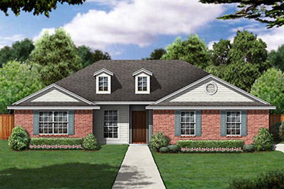 Exterior - Front Elevation for Cottage House Plan #84-242 - 3 bed, 2 bath