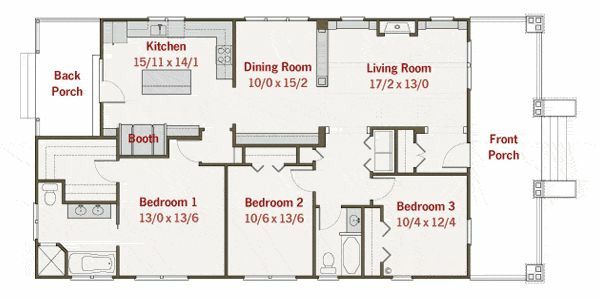 Craftsman Floor Plan - Main Floor Plan #461-21
