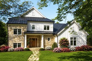 Home Plan - Exterior - Front Elevation for Farmhouse House Plan #928-425 - 3 bed, 2.5 bath