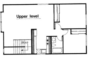 Floor Plan - Upper Floor for Modern House Plan #303-231 - 2 bed, 1 bath