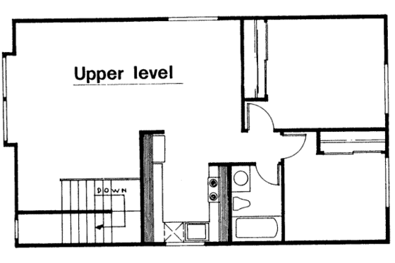 Floor Plan - Upper Floor for Modern House Plan #303-231 - 2 bed, 1 bath