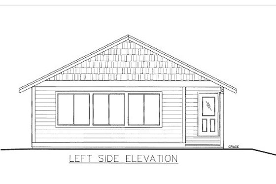 Exterior - Other Elevation for Traditional House Plan #117-755 - 2 bed, 2 bath