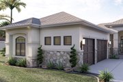 Mediterranean Style House Plan - 3 Beds 2 Baths 2165 Sq/Ft Plan #455-114 Exterior 