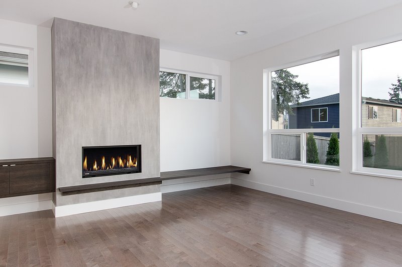 Architectural House Design - Modern design Fireplace, contemporary family room