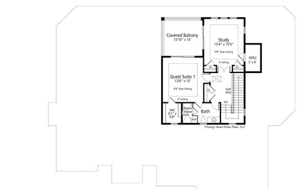 Architectural House Design - Ranch Floor Plan - Upper Floor Plan #938-112