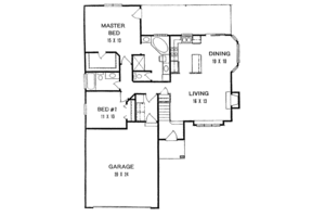 Floor Plan - Main Floor for Traditional House Plan #58-108 - 2 bed, 2 bath