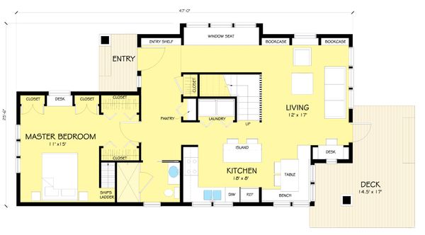 Craftsman Floor Plan - Main Floor Plan #454-13