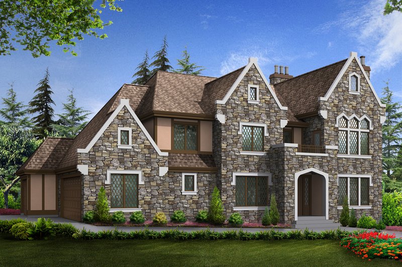 Dream House Plan - European Exterior - Front Elevation Plan #132-173