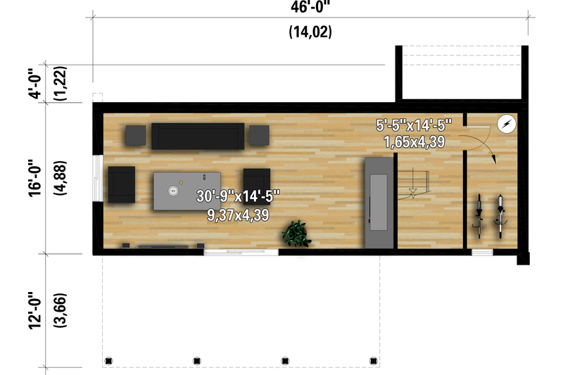 Dream House Plan - Floor Plan - Lower Floor for Cottage House Plan #25-4934 - 3 bed, 1.5 bath