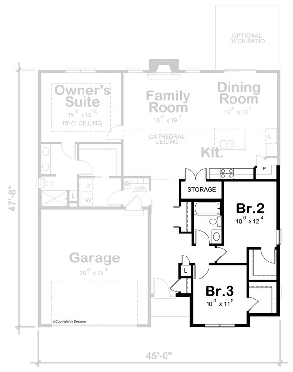 Architectural House Design - Farmhouse Floor Plan - Other Floor Plan #20-2462