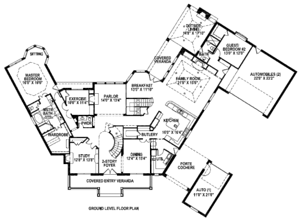 Modern Floor Plan - Main Floor Plan #141-283
