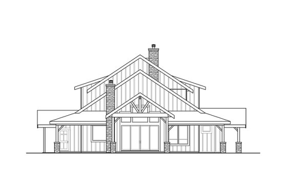Exterior - Other Elevation for Farmhouse House Plan #124-1253 - 5 bed, 5.5 bath