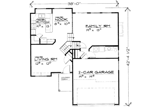 Floor Plan - Main Floor for Modern House Plan #308-132 - 3 bed, 2.5 bath