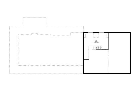 Floor Plan - Upper Floor for Barndominium House Plan #1064-371 - 3 bed, 2.5 bath