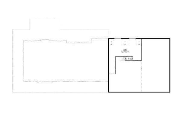 House Blueprint - Barndominium Floor Plan - Upper Floor Plan #1064-371