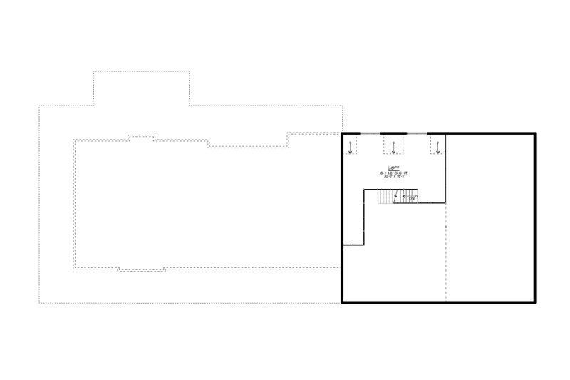 Architectural House Design - Floor Plan - Upper Floor for Barndominium House Plan #1064-371 - 3 bed, 2.5 bath