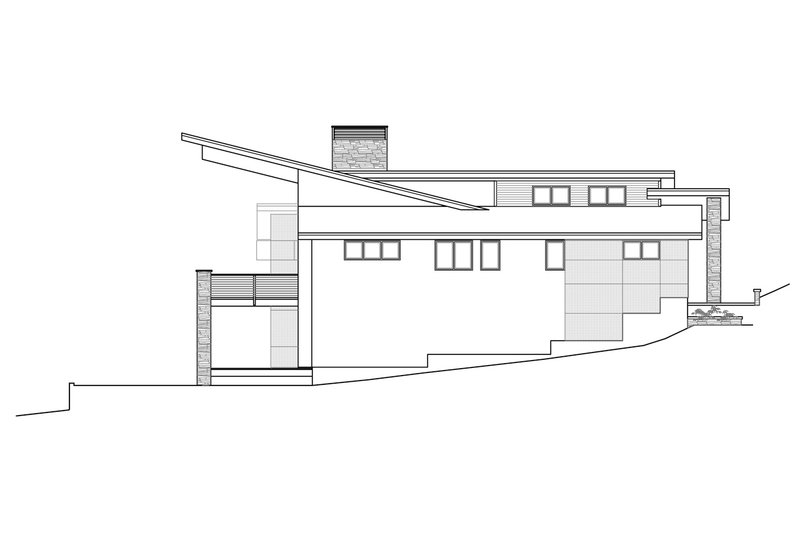 Architectural House Design - Left Side Elevation