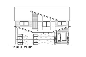 Exterior - Front Elevation 3 for Contemporary House Plan #569-79 - 4 bed, 3 bath