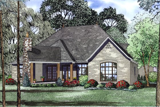 Exterior - Other Elevation 2 for European House Plan #17-2523 - 4 bed, 2.5 bath
