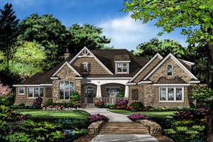 Ranch Exterior - Front Elevation Plan #929-1087
