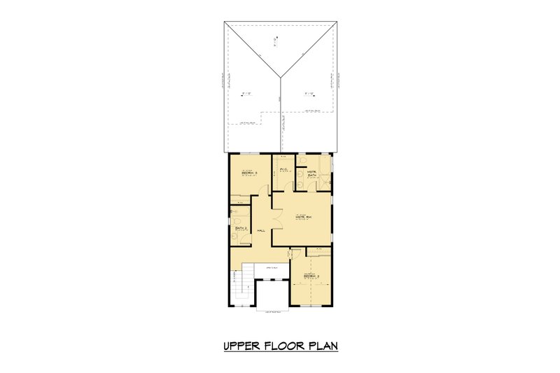 Home Plan - Floor Plan - Upper Floor for Farmhouse House Plan #1066-323 - 4 bed, 3 bath