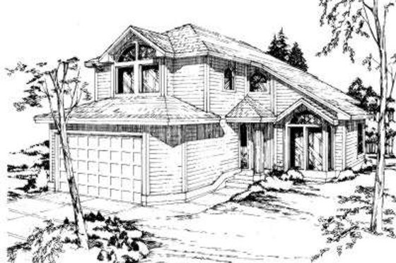 Exterior - Front Elevation for Traditional House Plan #303-431 - 3 bed, 2.5 bath
