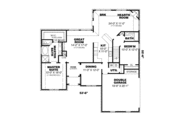 European Style House Plan - 4 Beds 3 Baths 2247 Sq/Ft Plan #34-215 
