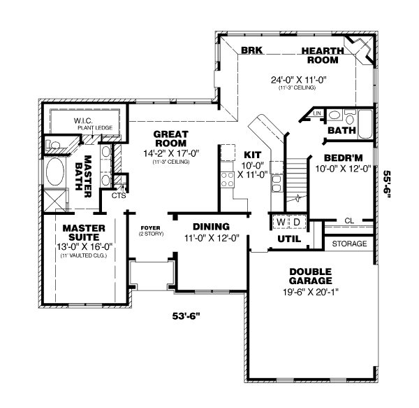 European Floor Plan - Main Floor Plan #34-215