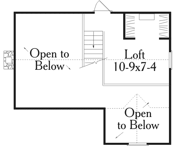 Cottage Floor Plan - Upper Floor Plan #406-215