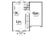 Modern Style House Plan - 3 Beds 1.5 Baths 1277 Sq/Ft Plan #455-571 Floor 