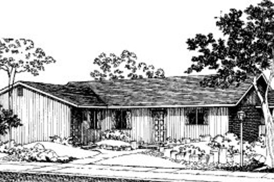 Exterior - Front Elevation for Modern House Plan #303-145 - 2 bed, 1 bath