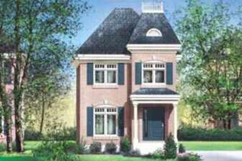 Dream House Plan - European Exterior - Front Elevation Plan #25-271