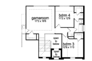 European Style House Plan - 4 Beds 3 Baths 2727 Sq/Ft Plan #84-338 