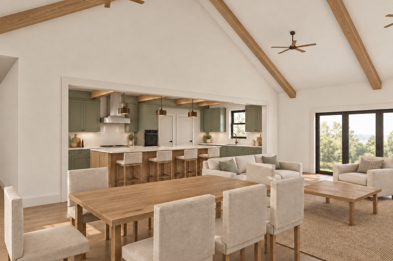 House Blueprint - Interior - Dining Room for Farmhouse House Plan #923-520 - 4 bed, 3 bath
