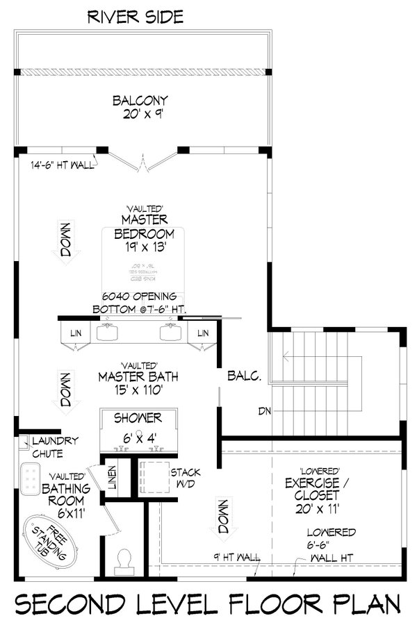 Contemporary Floor Plan - Upper Floor Plan #932-769