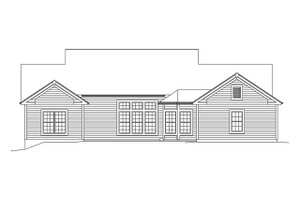 Exterior - Rear Elevation for Country House Plan #57-650 - 2 bed, 2.5 bath