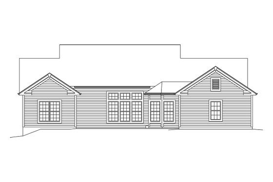 Exterior - Rear Elevation for Country House Plan #57-650 - 2 bed, 2.5 bath