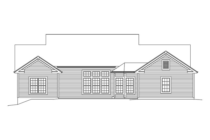 Home Plan - Exterior - Rear Elevation for Country House Plan #57-650 - 2 bed, 2.5 bath