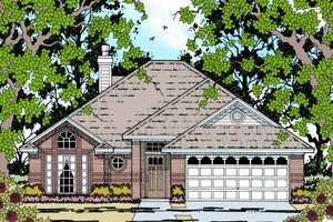 Traditional Exterior - Front Elevation Plan #42-105