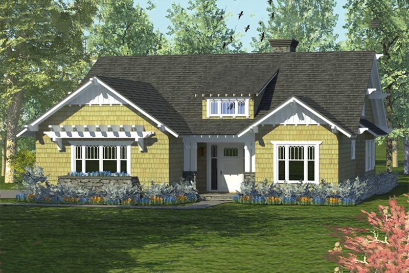 Dream House Plan - Craftsman Exterior - Front Elevation Plan #453-59