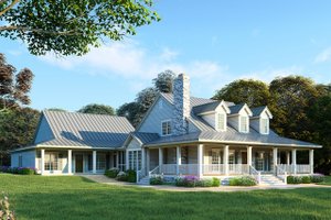 Dream House Plan - Farmhouse Exterior - Front Elevation Plan #923-22